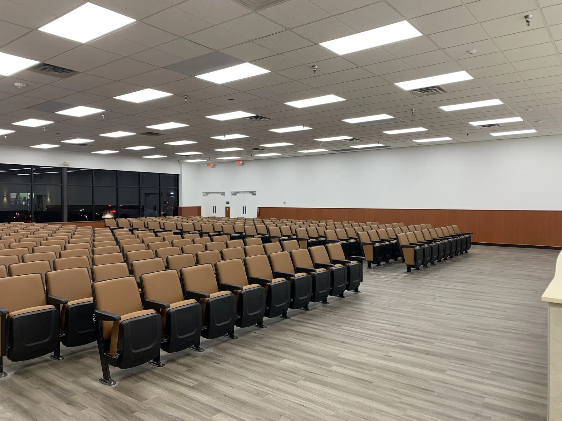 Finished sanctuary seating in Orlando, Florida