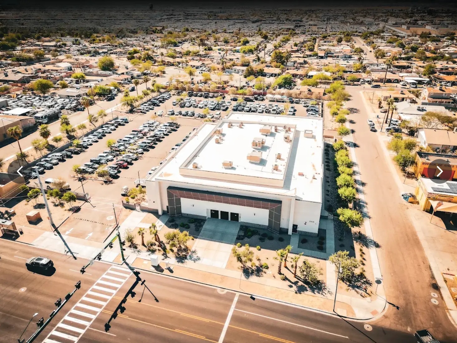 Aerial view of the completed DWD Builders mixed-use assembly building in Phoenix