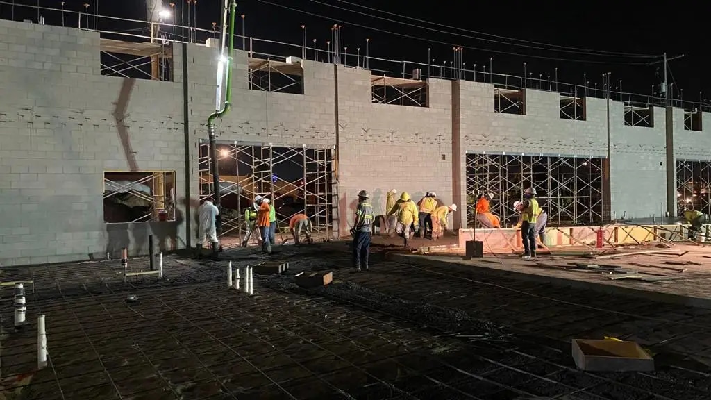 Active sitework at the DWD Builders mixed-use assembly building in Phoenix