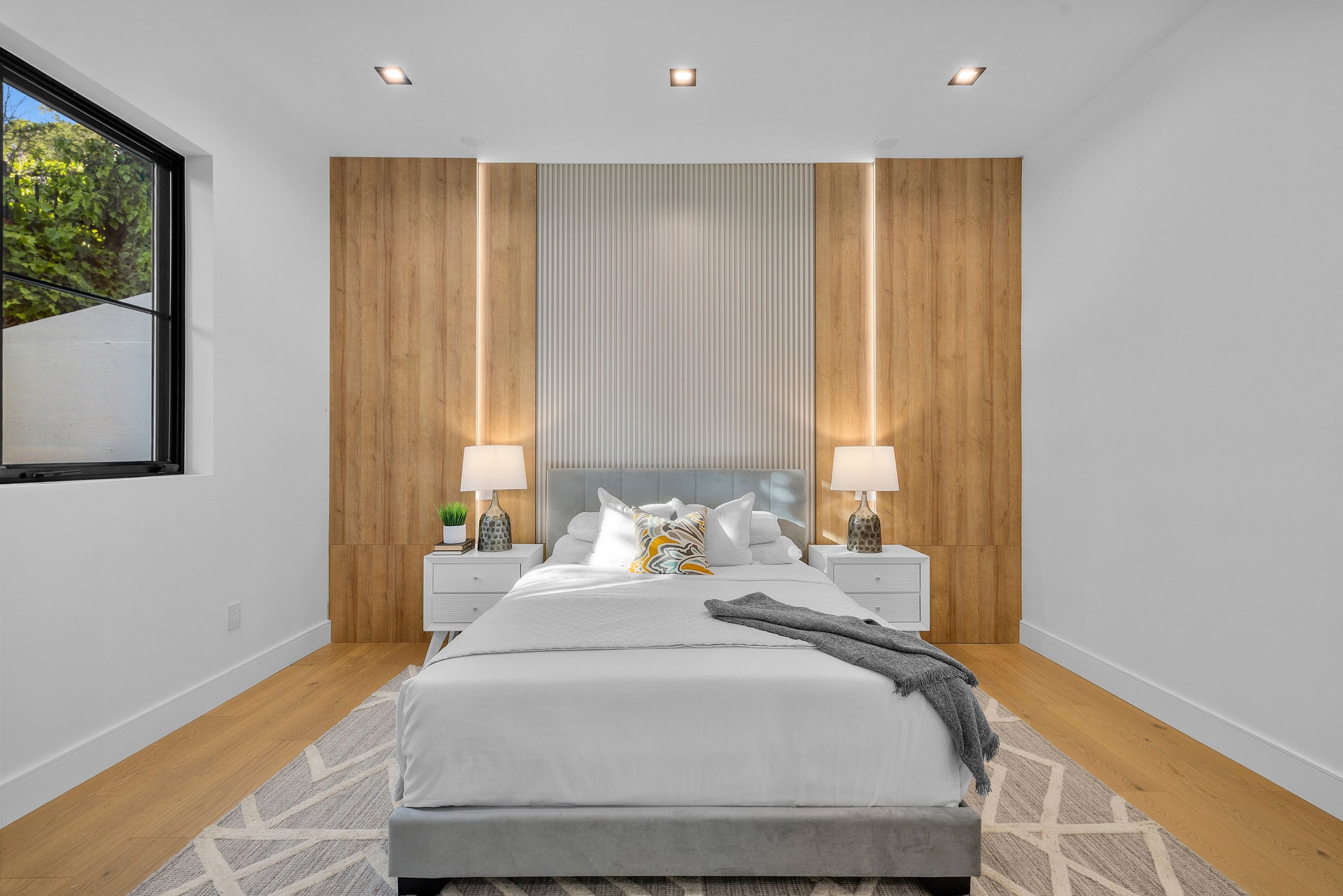 Bedroom in a DWD Builders luxury estate in Palos Verdes, California