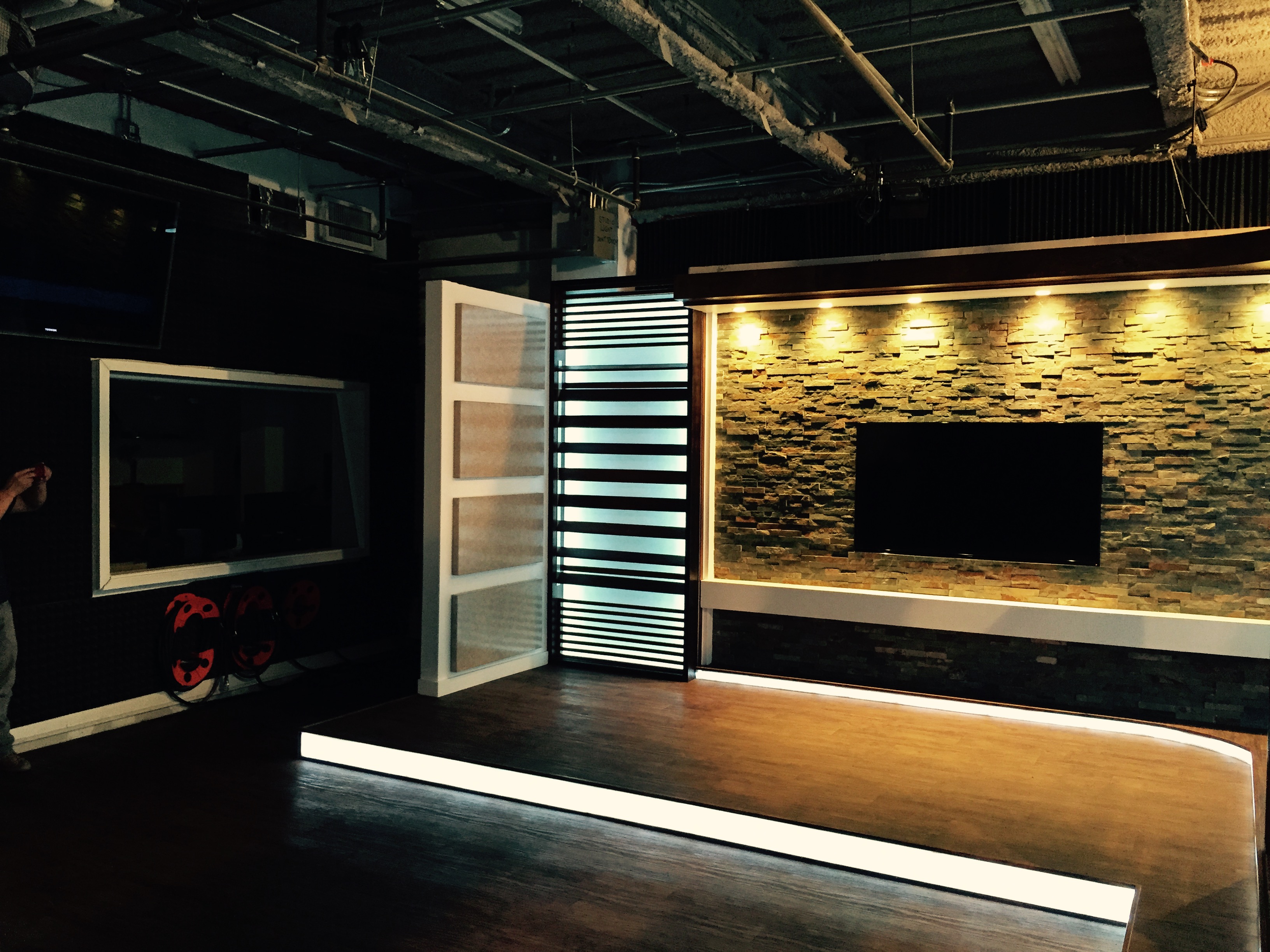 Studio Build-Out — Stone & LED Set
