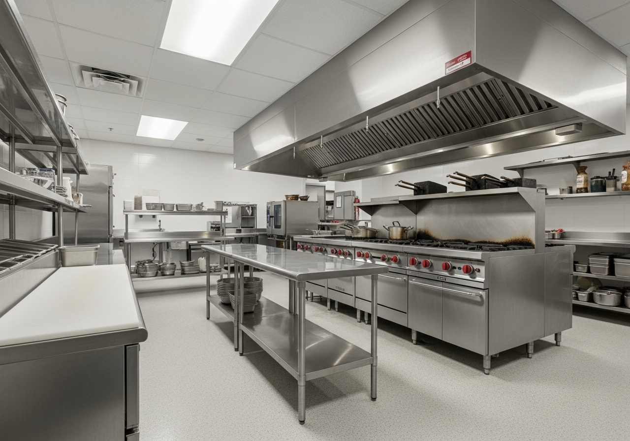 Professional commercial kitchen build-out