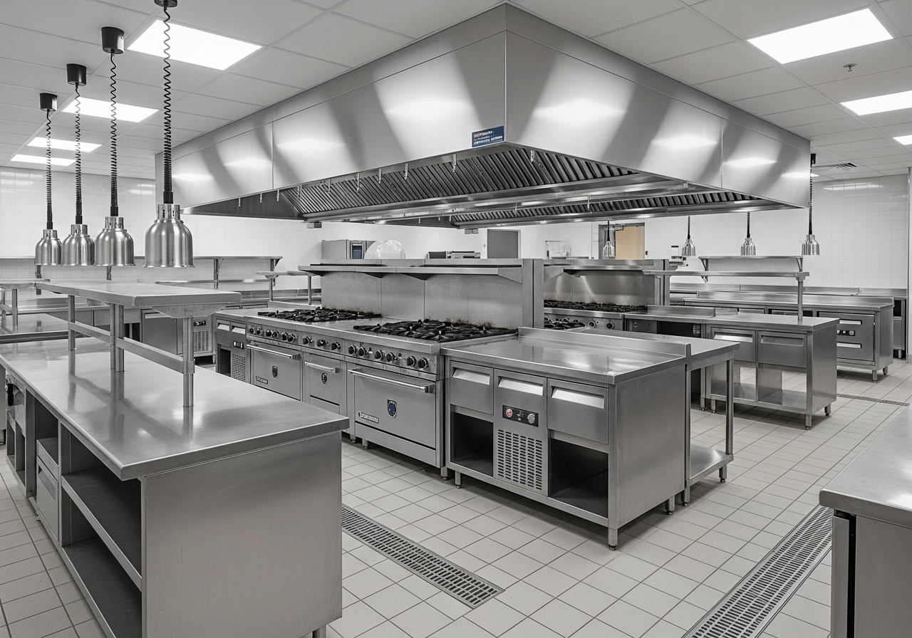 Professional commercial kitchen build-out