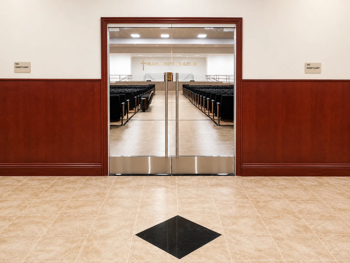 Sanctuary — Lobby Entrance Doors