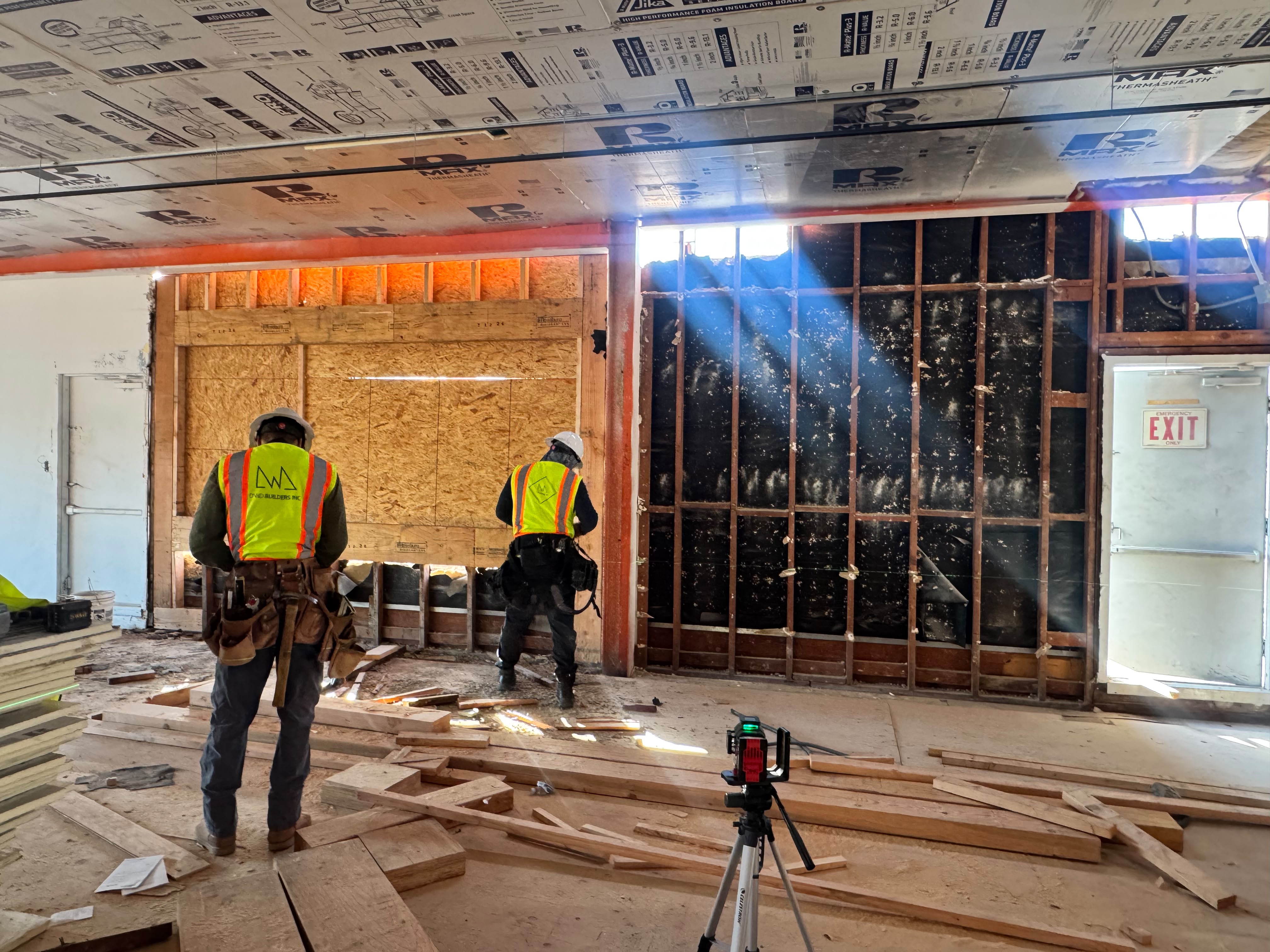 DWD Team — Interior Framing & LVL Beam Work