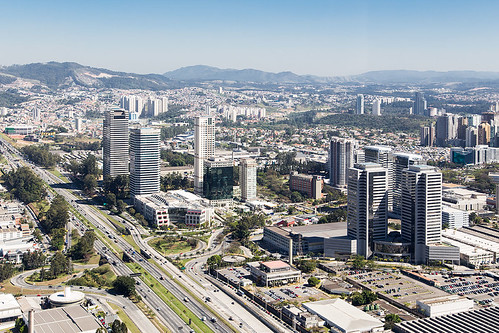 Vista aérea de Alphaville e Tamboré em Santana de Parnaíba e Barueri, São Paulo