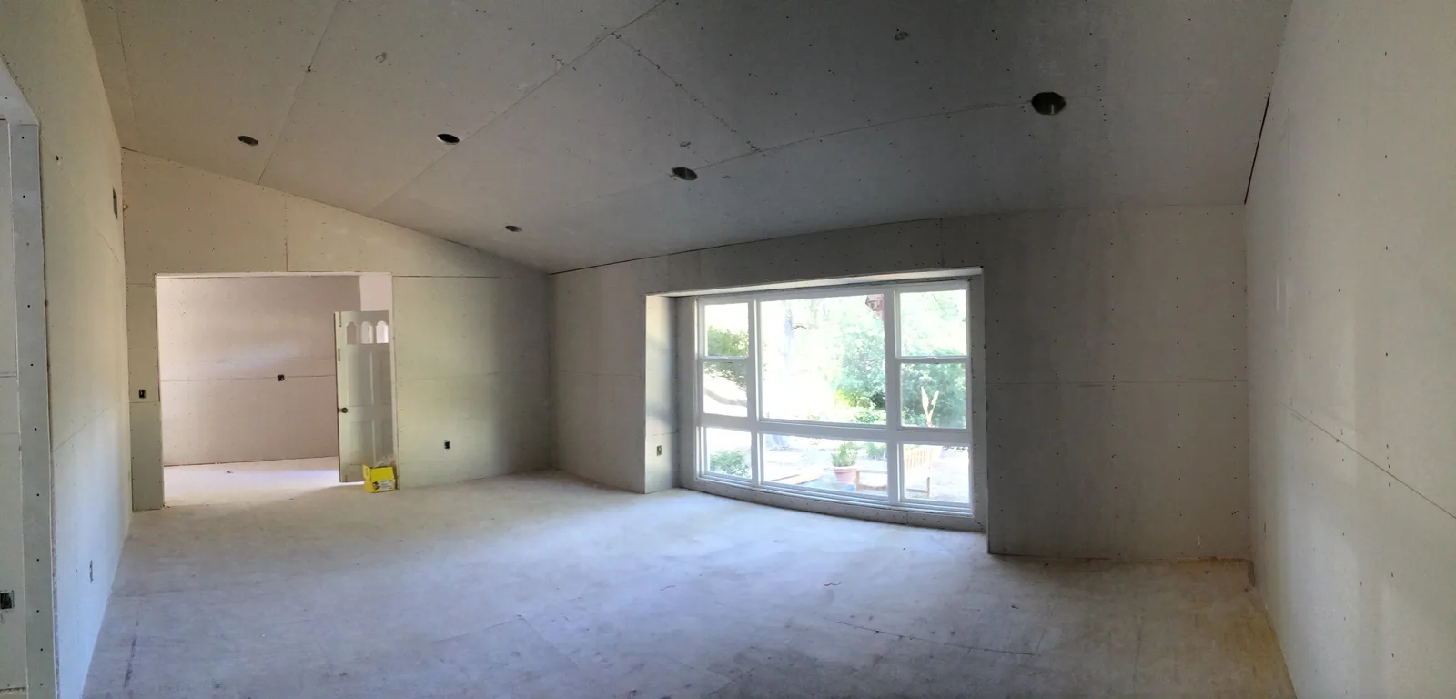 During Construction — Drywall & New Windows
