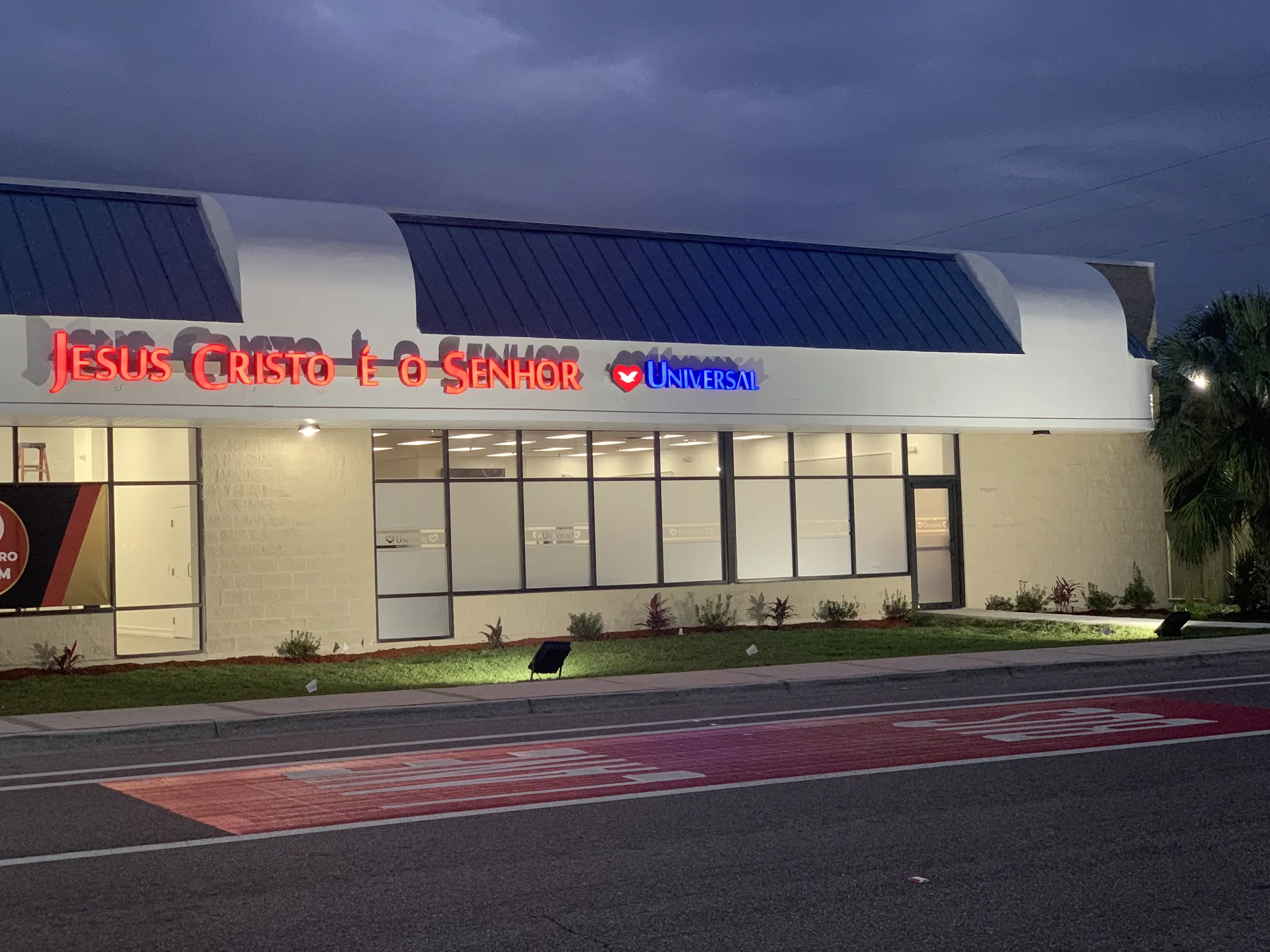 Completed Exterior — Building Signage and Finished Façade