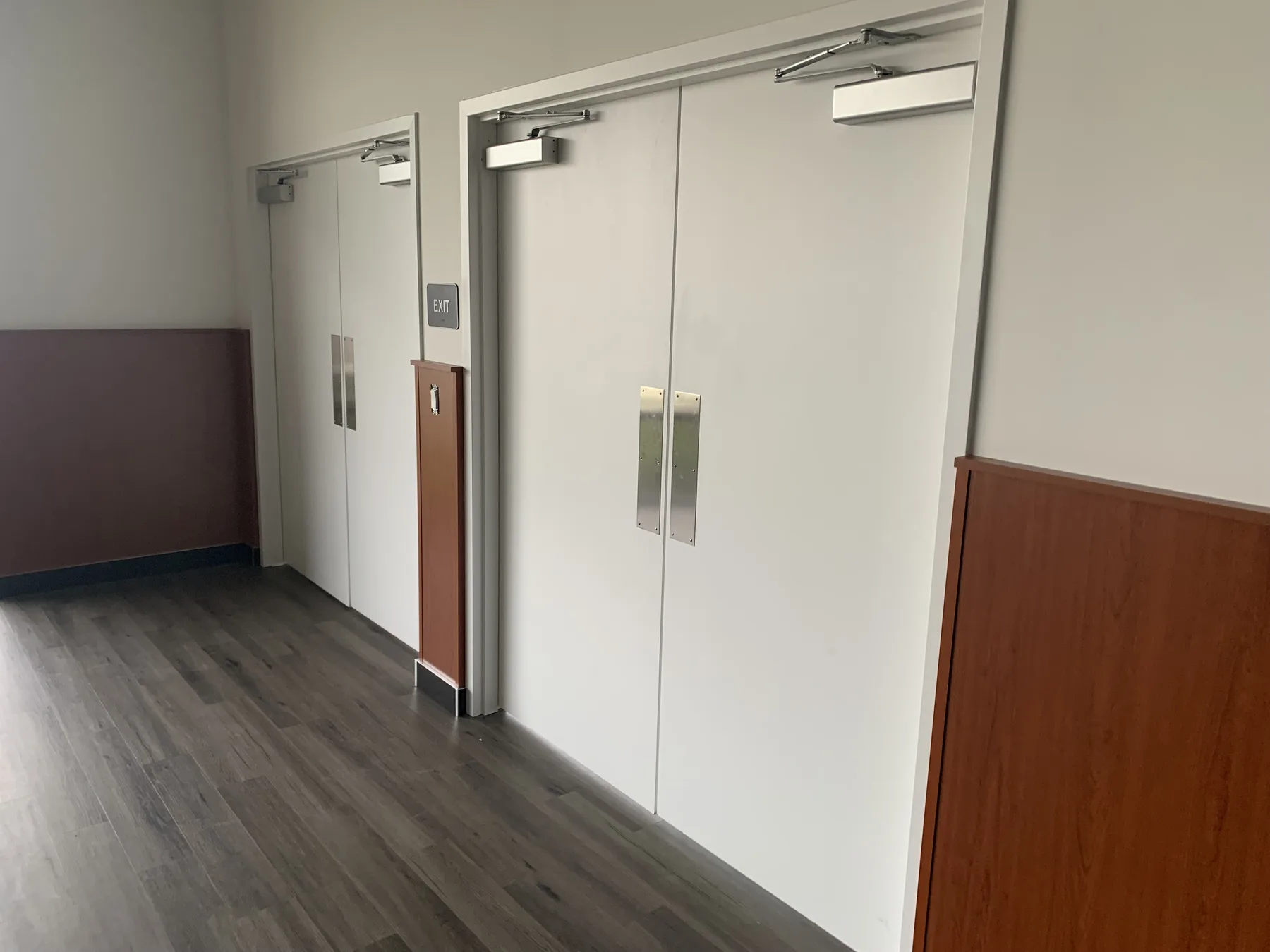 Finish Phase — Sanctuary Exit Doors and Wainscot