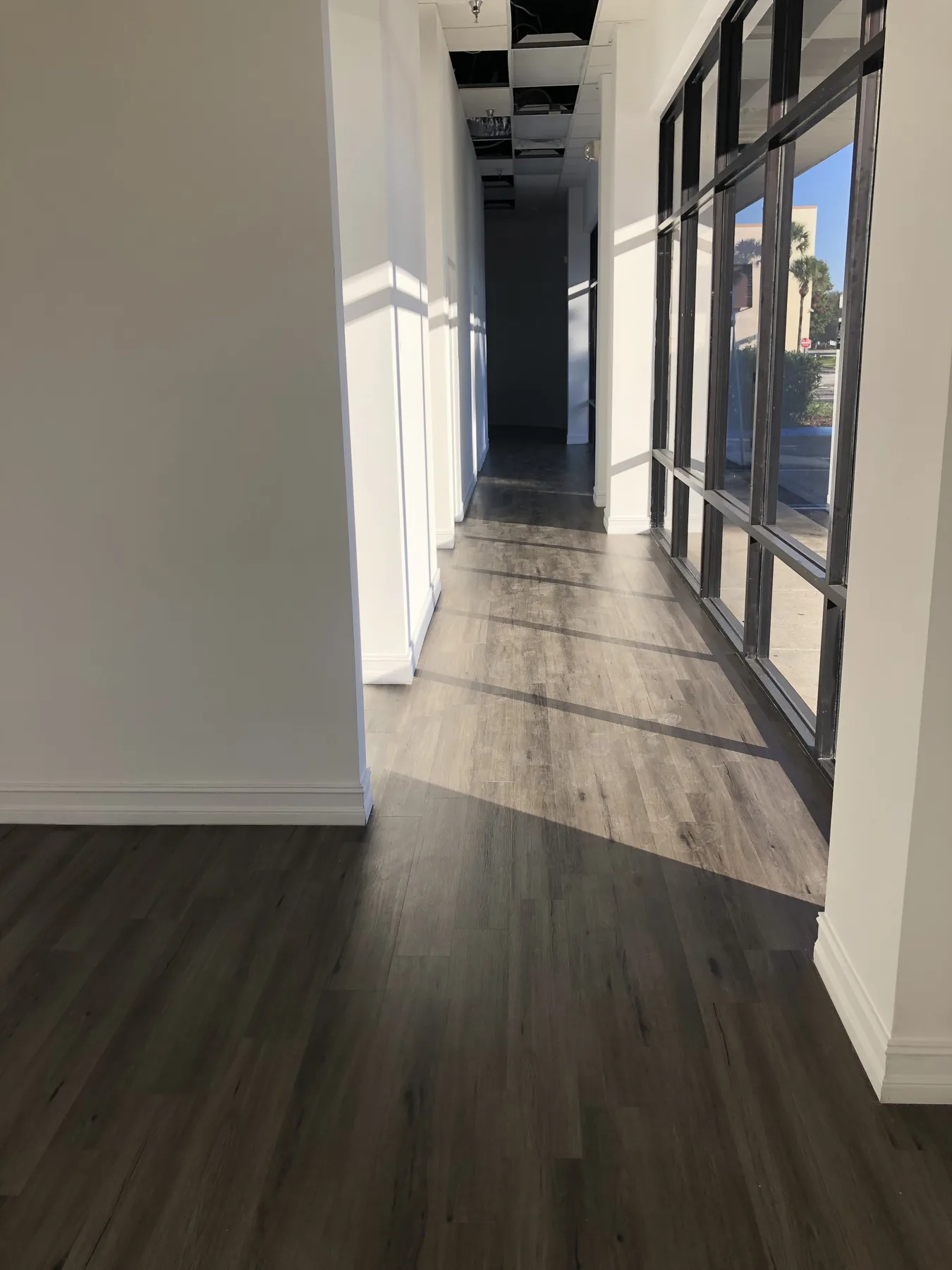 Finished Interior — Windowed Hallway