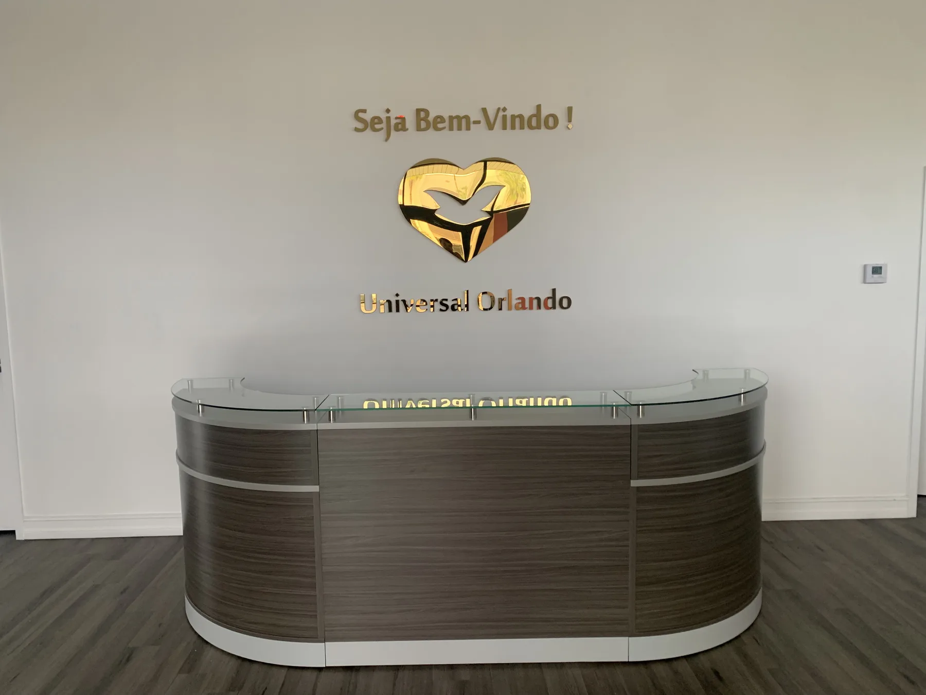 Finished Entrance Lobby — Reception Desk