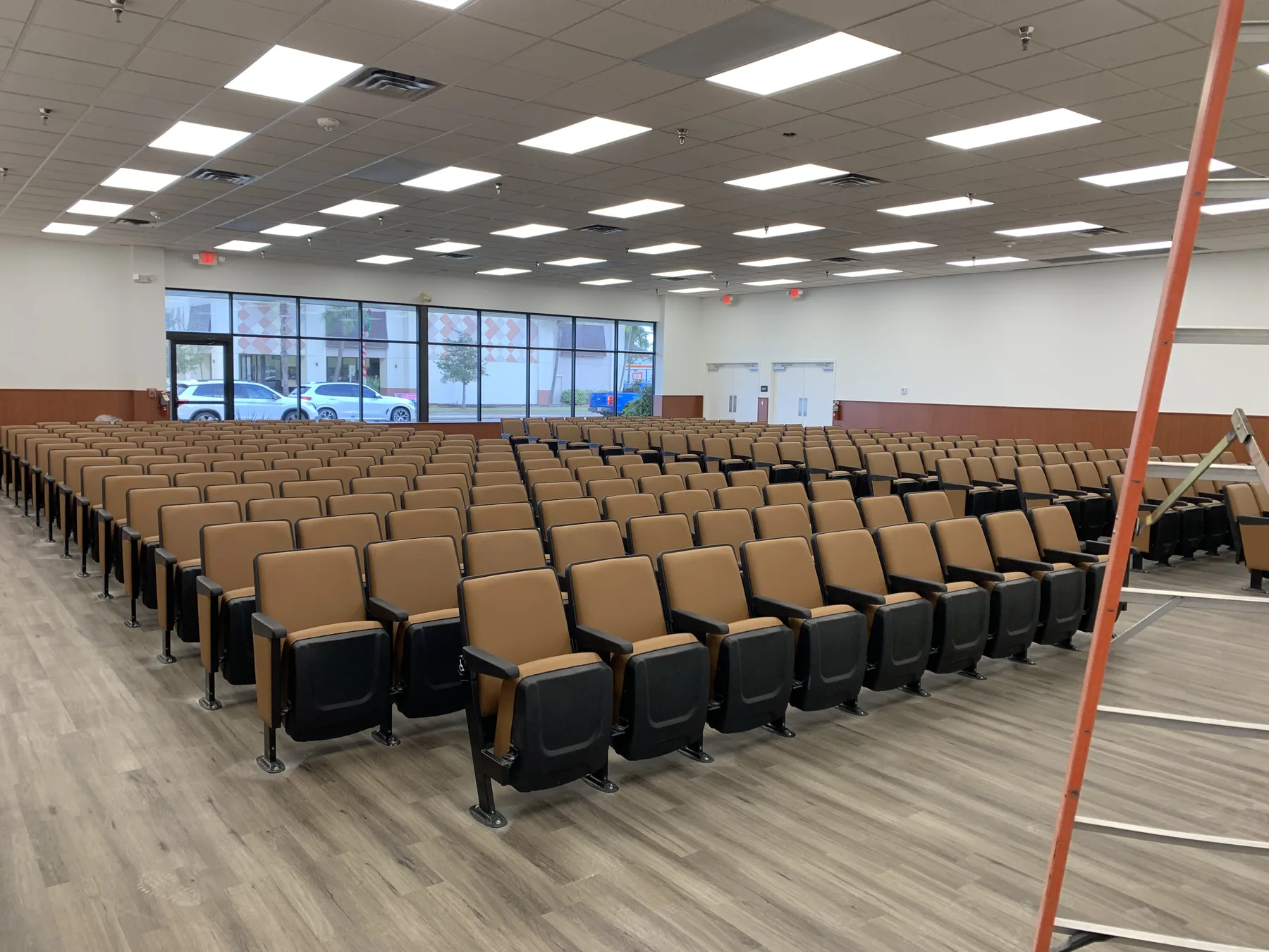 Sanctuary — Fixed Seating Installation in Progress