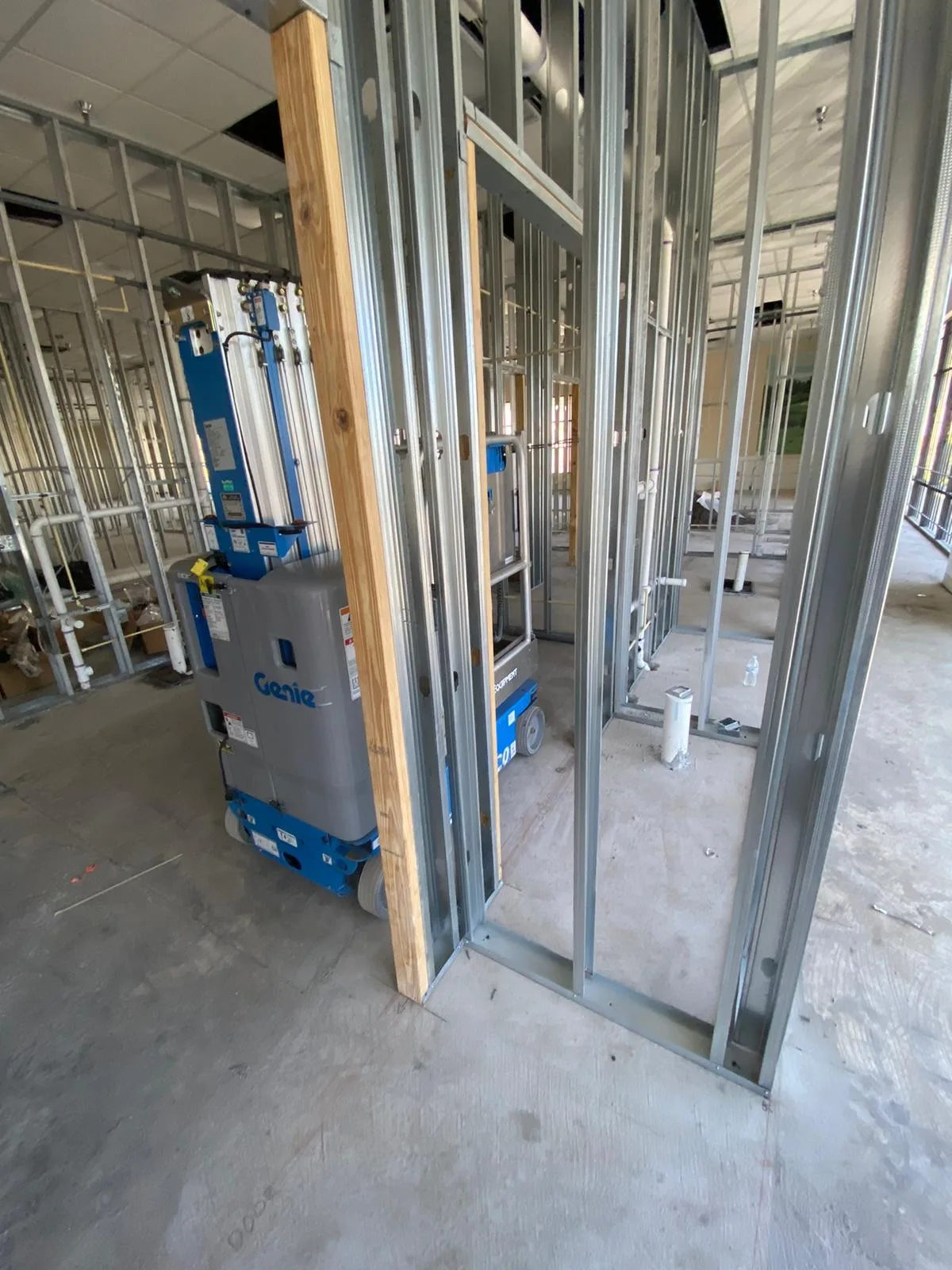 During Construction — Interior Framing and Lift Access