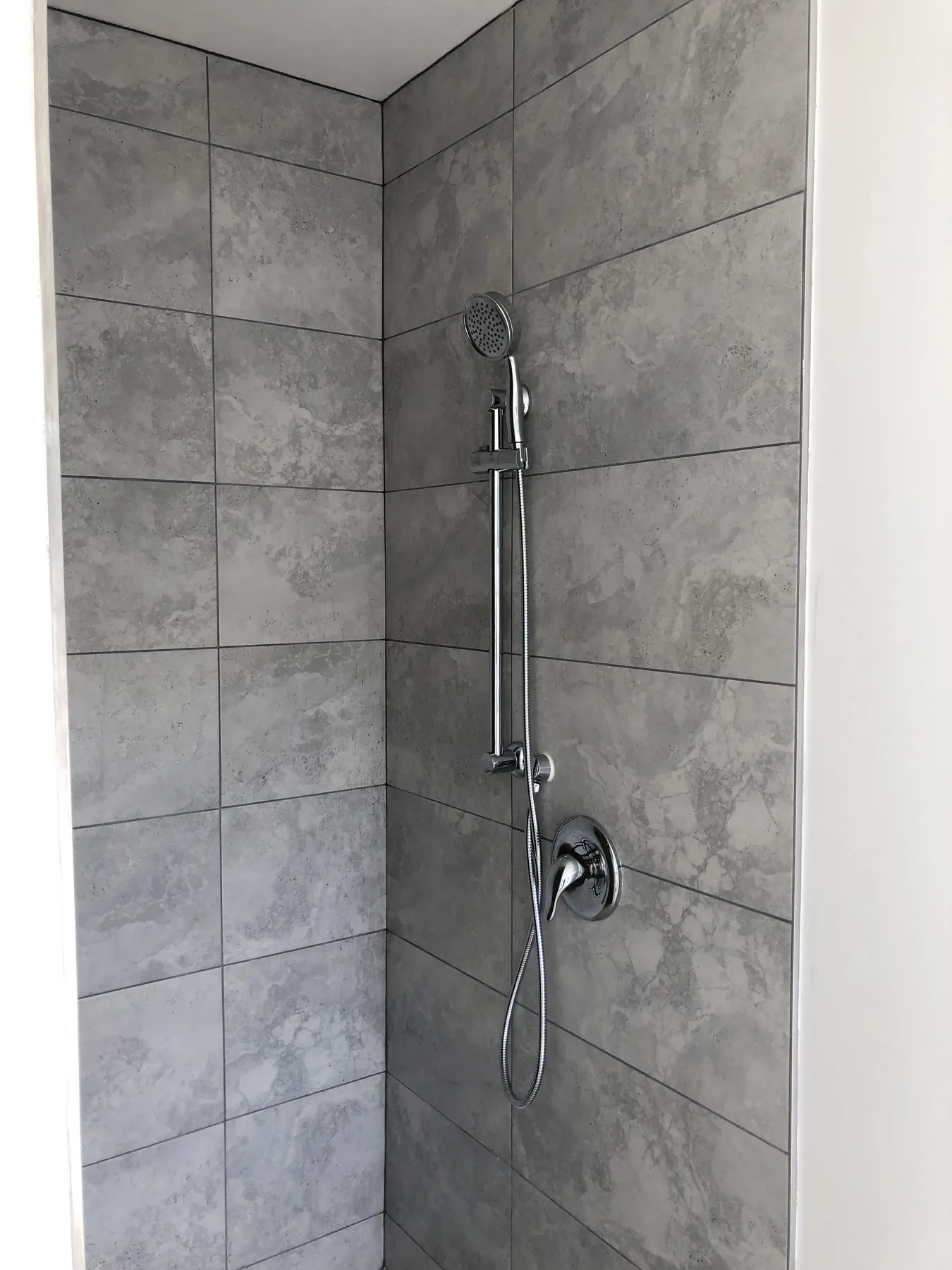 Private ADA Shower — Grab Bars and Handheld Fixture