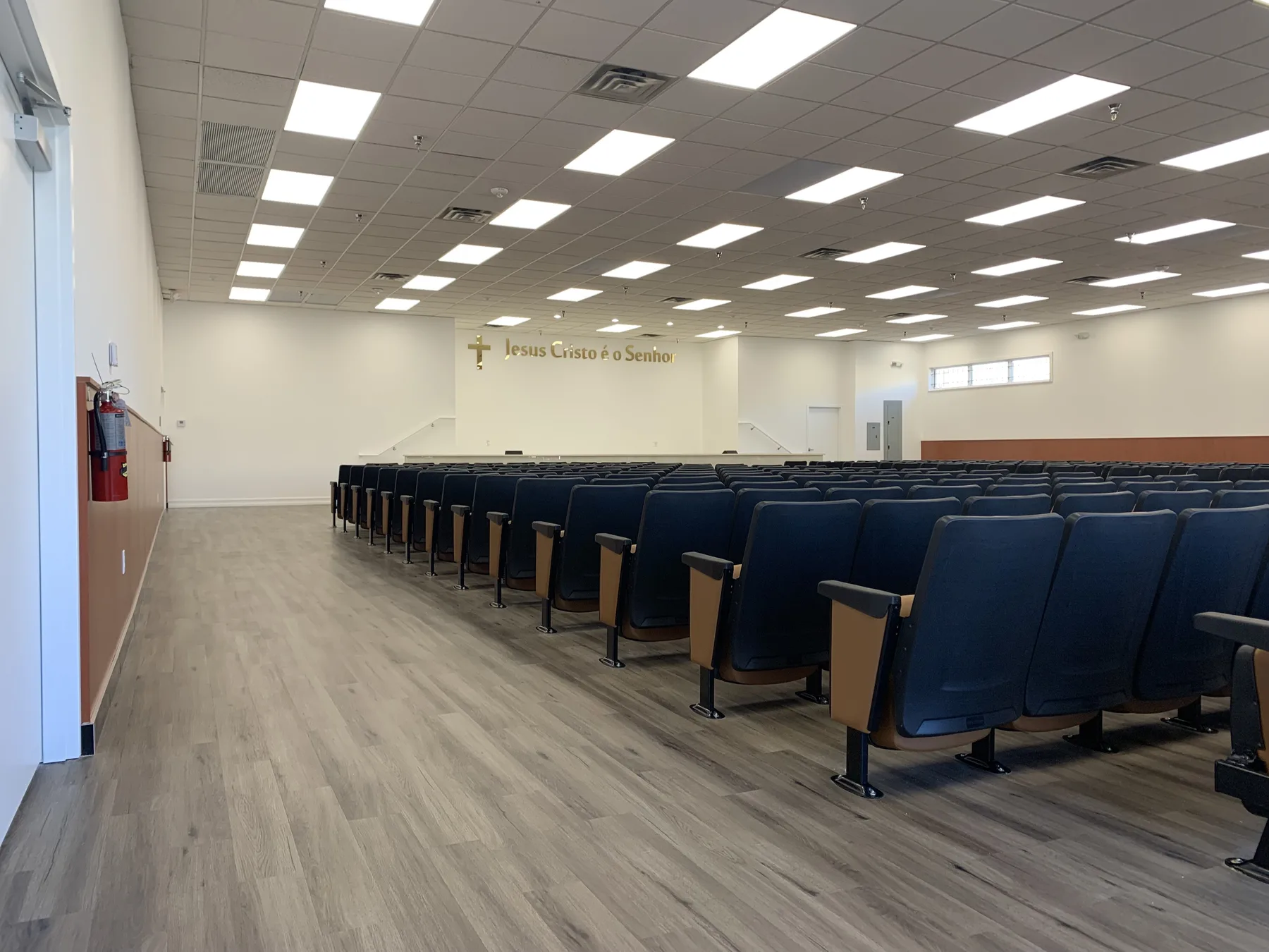 Finished Sanctuary — Side Aisle and Seating