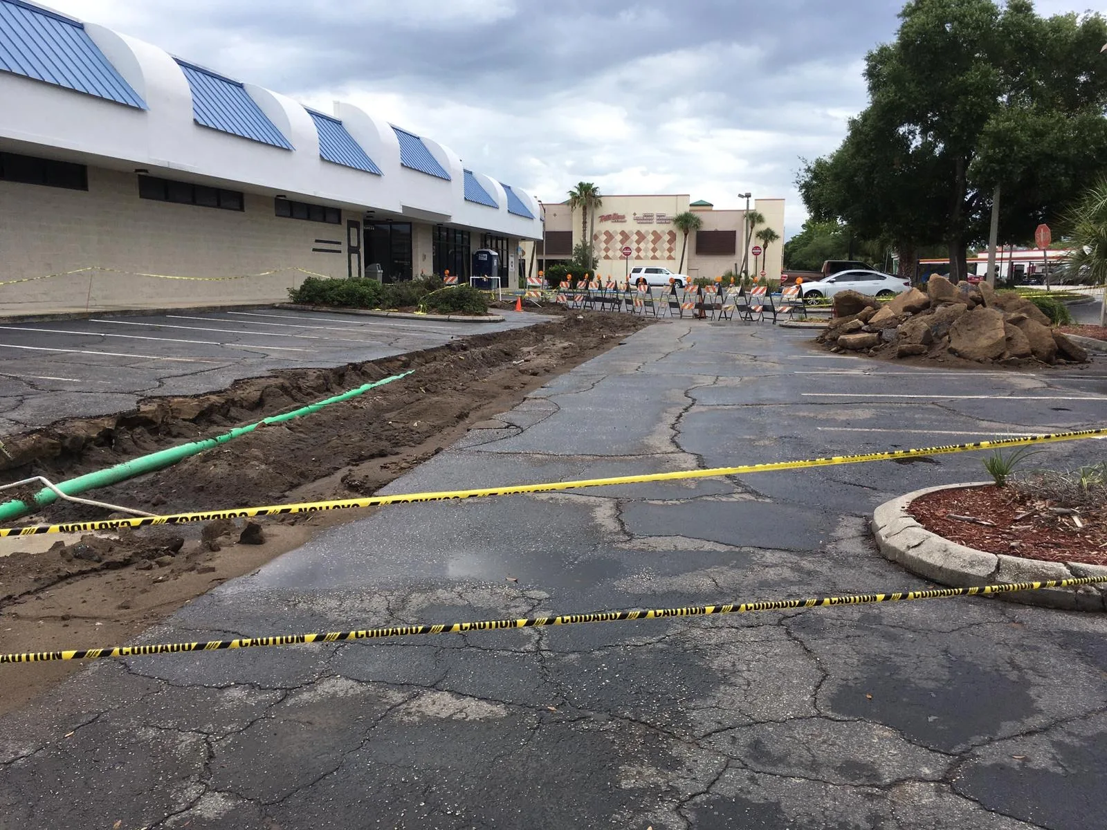 Site Utilities — Trenching Along Building Frontage